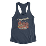 Canyonlands National Park Women's Racerback Tank-Indigo-Allegiant Goods Co. Vintage Sports Apparel