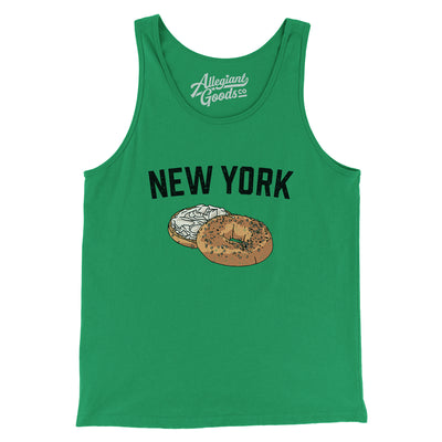 New York Bagel Men/Unisex Tank Top-Kelly-Allegiant Goods Co. Vintage Sports Apparel