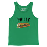 Philly Cheesesteak Men/Unisex Tank Top-Kelly-Allegiant Goods Co. Vintage Sports Apparel