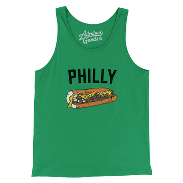 Philly Cheesesteak Men/Unisex Tank Top-Kelly-Allegiant Goods Co. Vintage Sports Apparel