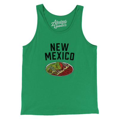 New Mexico Christmas Enchiladas Men/Unisex Tank Top-Kelly-Allegiant Goods Co. Vintage Sports Apparel