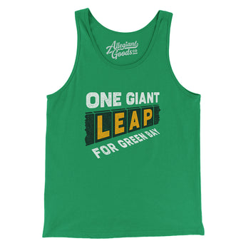 One Giant Leap For Green Bay Men/Unisex Tank Top-Allegiant Goods Co. Vintage Sports Apparel