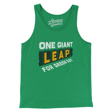 One Giant Leap For Green Bay Men/Unisex Tank Top-Allegiant Goods Co. Vintage Sports Apparel