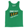 One Giant Leap For Green Bay Men/Unisex Tank Top-Kelly-Allegiant Goods Co. Vintage Sports Apparel