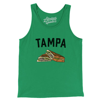 Tampa Cuban Sandwich Men/Unisex Tank Top-Kelly-Allegiant Goods Co. Vintage Sports Apparel