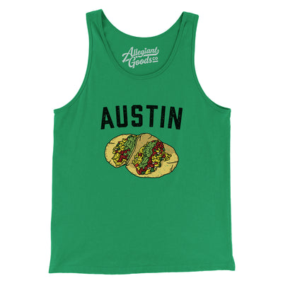 Austin Tacos Men/Unisex Tank Top-Kelly-Allegiant Goods Co. Vintage Sports Apparel