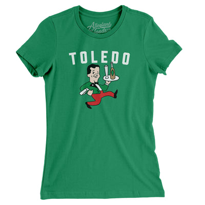 Toledo Buckeyes Hockey Women's T-Shirt-Kelly-Allegiant Goods Co. Vintage Sports Apparel