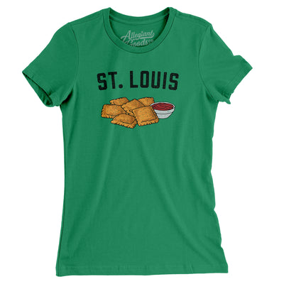 St. Louis Toasted Ravioli Women's T-Shirt-Kelly-Allegiant Goods Co. Vintage Sports Apparel