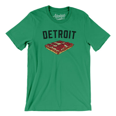 Detroit Style Pan Pizza Men/Unisex T-Shirt-Kelly-Allegiant Goods Co. Vintage Sports Apparel