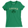 Virginia St Patrick's Day Women's T-Shirt-Kelly-Allegiant Goods Co. Vintage Sports Apparel