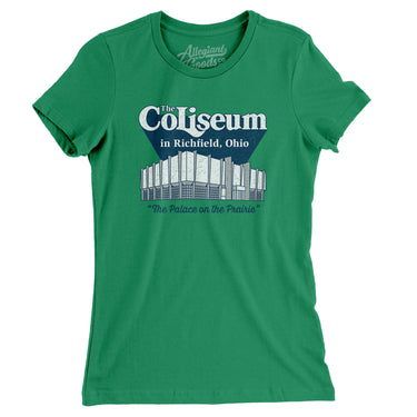 Richfield Ohio Coliseum Women's T-Shirt-Allegiant Goods Co. Vintage Sports Apparel