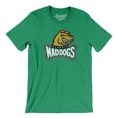Memphis Mad Dogs Football Men/Unisex T-Shirt-Kelly-Allegiant Goods Co. Vintage Sports Apparel