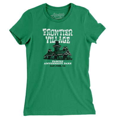 Frontier Village Amusement Park Women's T-Shirt-Kelly-Allegiant Goods Co. Vintage Sports Apparel
