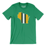 Wisconsin Helmet Stripes Men/Unisex T-Shirt-Allegiant Goods Co. Vintage Sports Apparel