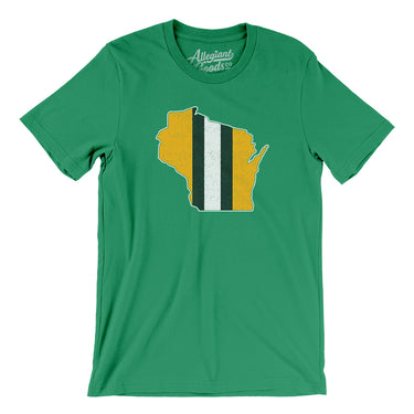 Wisconsin Helmet Stripes Men/Unisex T-Shirt-Allegiant Goods Co. Vintage Sports Apparel