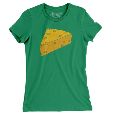 Cheesehead Women's T-Shirt-Kelly-Allegiant Goods Co. Vintage Sports Apparel