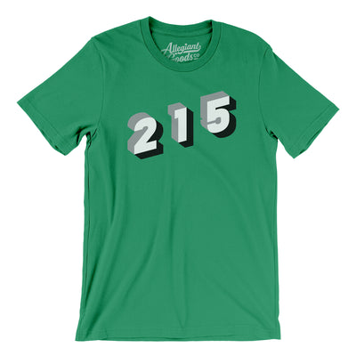 Philadelphia 215 Area Code Men/Unisex T-Shirt-Kelly-Allegiant Goods Co. Vintage Sports Apparel