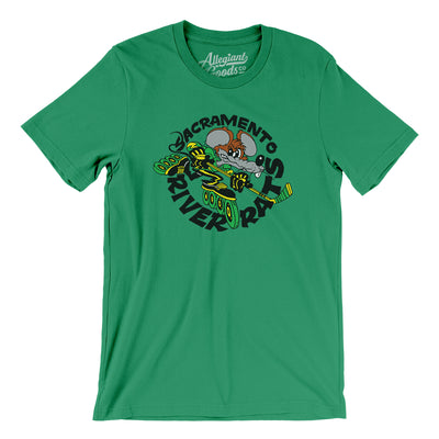 Sacramento River Rats Roller Hockey Men/Unisex T-Shirt-Kelly-Allegiant Goods Co. Vintage Sports Apparel