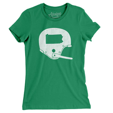 Pennsylvania Vintage Football Helmet Women's T-Shirt-Allegiant Goods Co. Vintage Sports Apparel