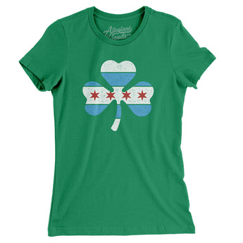 Chi-rish Shamrock Women's T-Shirt-Kelly-Allegiant Goods Co. Vintage Sports Apparel