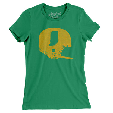 Indiana Vintage Football Helmet Women's T-Shirt-Allegiant Goods Co. Vintage Sports Apparel