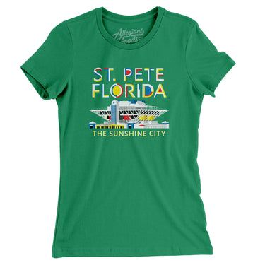 St. Pete Florida Pier Women's T-Shirt-Allegiant Goods Co. Vintage Sports Apparel