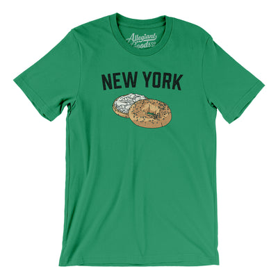 New York Bagel Men/Unisex T-Shirt-Kelly-Allegiant Goods Co. Vintage Sports Apparel