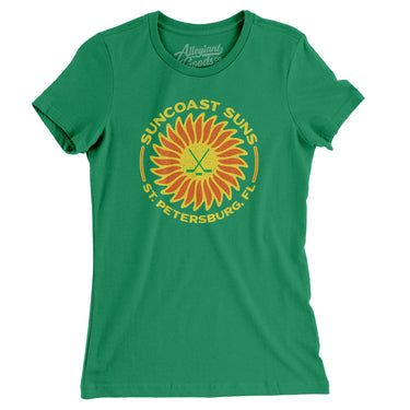 Suncoast Suns Hockey Women's T-Shirt-Allegiant Goods Co. Vintage Sports Apparel