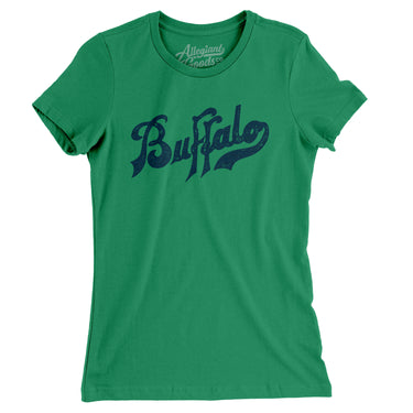 Buffalo Blues Baseball Women's T-Shirt-Allegiant Goods Co. Vintage Sports Apparel