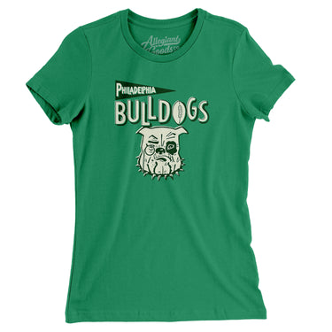 Philadelphia Bulldogs Football Women's T-Shirt-Allegiant Goods Co. Vintage Sports Apparel