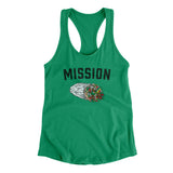 Mission Burrito Women's Racerback Tank-Allegiant Goods Co. Vintage Sports Apparel