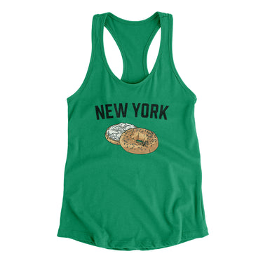 New York Bagel Women's Racerback Tank-Allegiant Goods Co. Vintage Sports Apparel