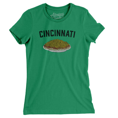 Cincinnati Chili Women's T-Shirt-Kelly-Allegiant Goods Co. Vintage Sports Apparel