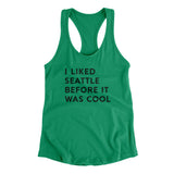 I Liked Seattle Before It Was Cool Women's Racerback Tank-Allegiant Goods Co. Vintage Sports Apparel