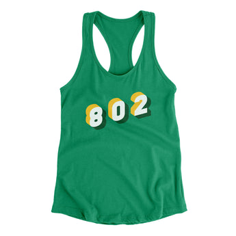 Vermont 802 Area Code Women's Racerback Tank-Allegiant Goods Co. Vintage Sports Apparel