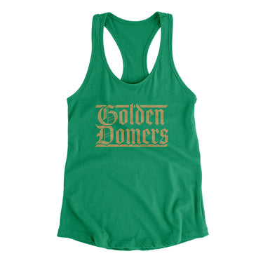 Golden Domers Women's Racerback Tank-Allegiant Goods Co. Vintage Sports Apparel