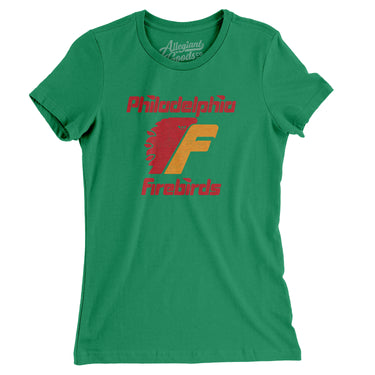 Philadelphia Firebirds Hockey Women's T-Shirt-Allegiant Goods Co. Vintage Sports Apparel