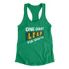 One Giant Leap For Green Bay Women's Racerback Tank-Kelly Green-Allegiant Goods Co. Vintage Sports Apparel