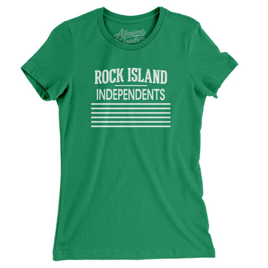 Rock Island Independents Football Women's T-Shirt-Allegiant Goods Co. Vintage Sports Apparel
