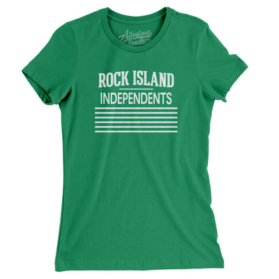 Rock Island Independents Football Women's T-Shirt-Kelly-Allegiant Goods Co. Vintage Sports Apparel