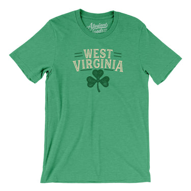 West Virginia St Patrick's Day Men/Unisex T-Shirt-Allegiant Goods Co. Vintage Sports Apparel