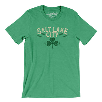 Salt Lake City Utah St Patrick's Day Men/Unisex T-Shirt-Allegiant Goods Co. Vintage Sports Apparel