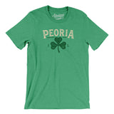 Peoria Illinois St Patrick's Day Men/Unisex T-Shirt-Heather Kelly-Allegiant Goods Co. Vintage Sports Apparel