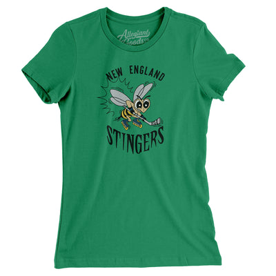 New England Stingers Roller Hockey Women's T-Shirt-Kelly-Allegiant Goods Co. Vintage Sports Apparel