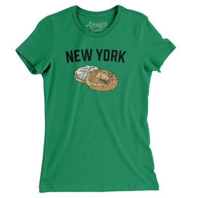 New York Bagel Women's T-Shirt-Kelly-Allegiant Goods Co. Vintage Sports Apparel