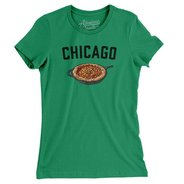 Chicago Style Deep Dish Pizza Women's T-Shirt-Allegiant Goods Co. Vintage Sports Apparel