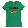 Chicago Style Hot Dog Women's T-Shirt-Kelly-Allegiant Goods Co. Vintage Sports Apparel