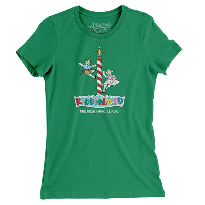 Kiddieland Amusement Park Women's T-Shirt-Kelly-Allegiant Goods Co. Vintage Sports Apparel