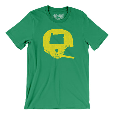 Oregon Vintage Football Helmet Men/Unisex T-Shirt-Kelly-Allegiant Goods Co. Vintage Sports Apparel
