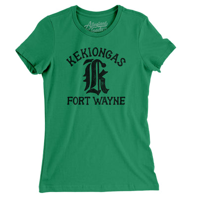 Fort Wayne Kekiongas Baseball Women's T-Shirt-Kelly-Allegiant Goods Co. Vintage Sports Apparel
